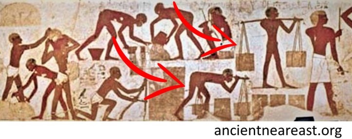 Slaves making bricks