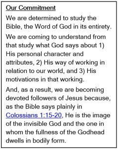 Our Commitment to Bible Study
